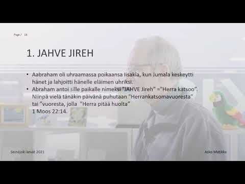 Osa 4/10 - Jumalan nimi: JAHVE JIREH