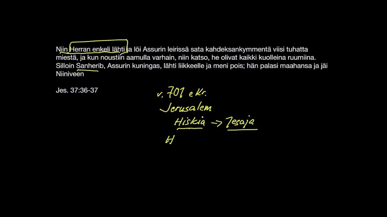 Osa 6/7 - Arkeologian todistama rukousvastaus II. Jes 37:36-37
