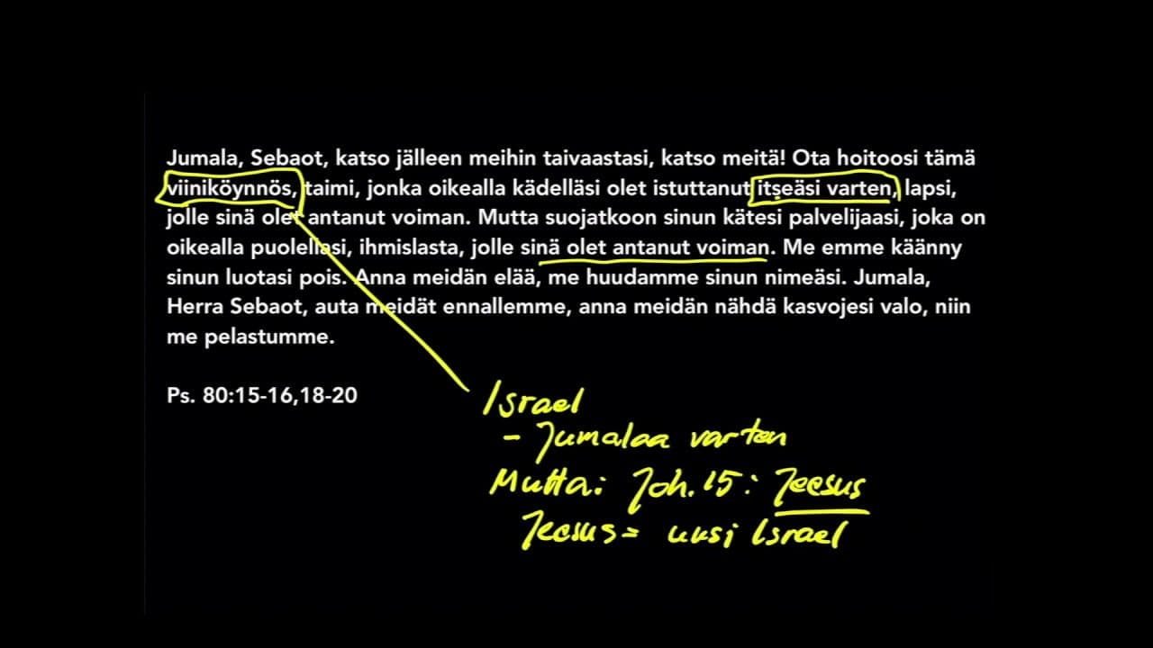 Osa 10/12 - Anna meidän nähdä kasvojesi valo. Ps. 80:15-16, 18-20
